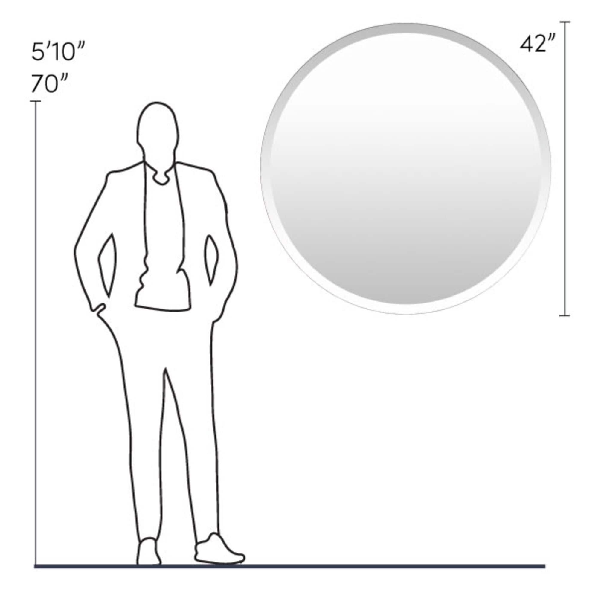 Miroir rond biseauté moderne Mei de Artistic Weavers