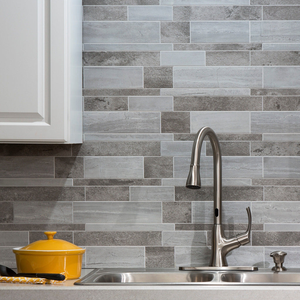 Carreaux muraux autocollants Aspect Collage