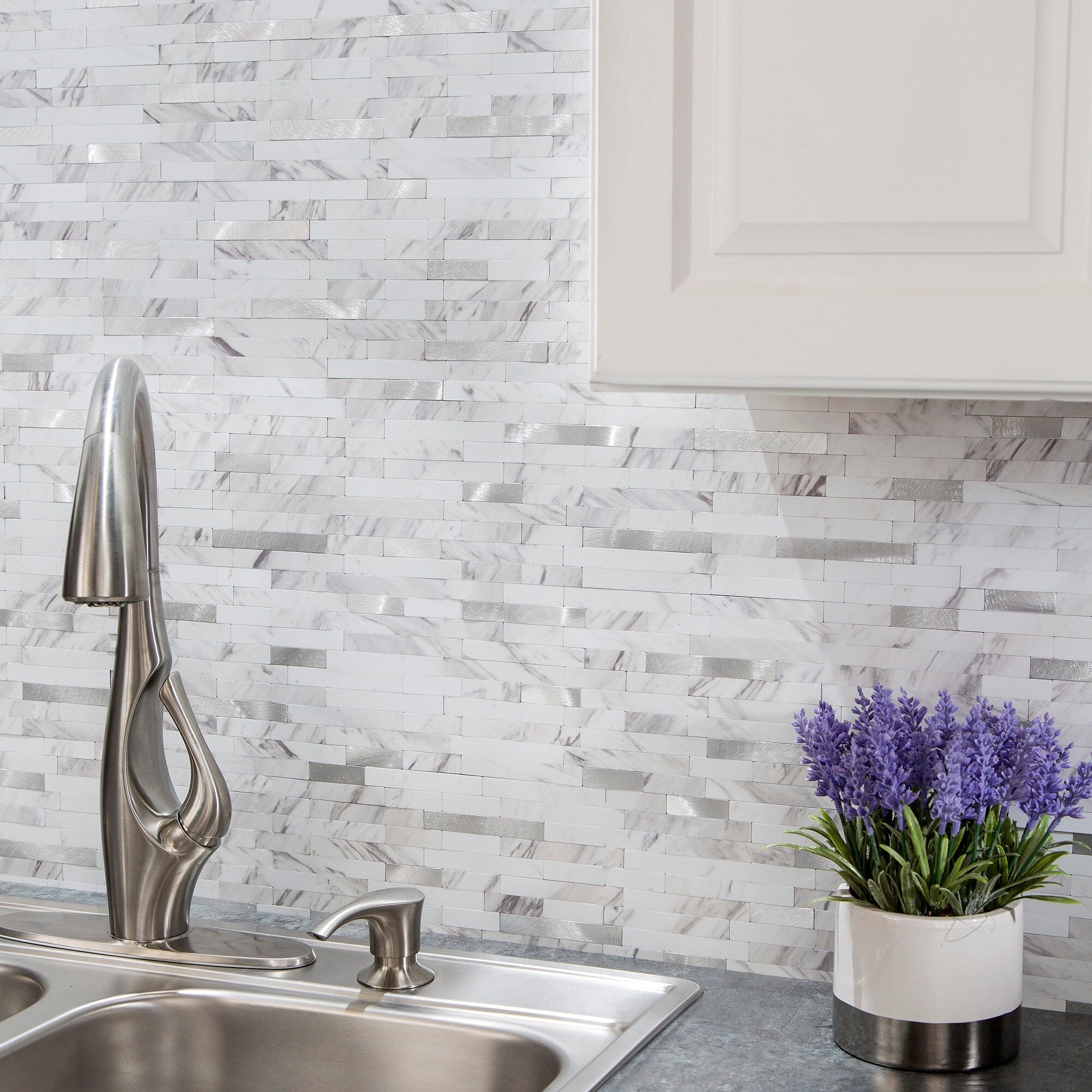 Carreaux muraux autocollants Aspect Collage