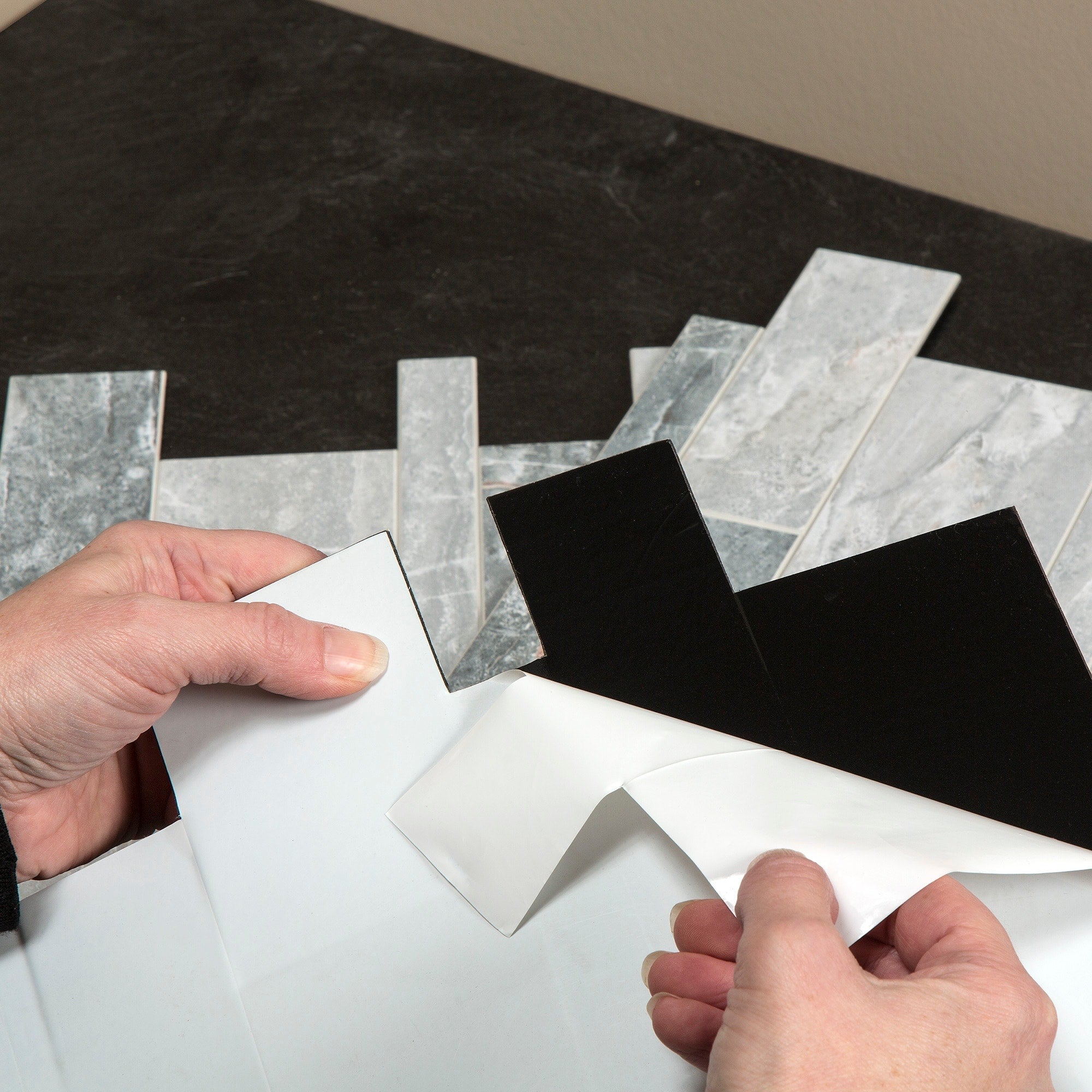 Carreaux muraux autocollants Aspect Collage