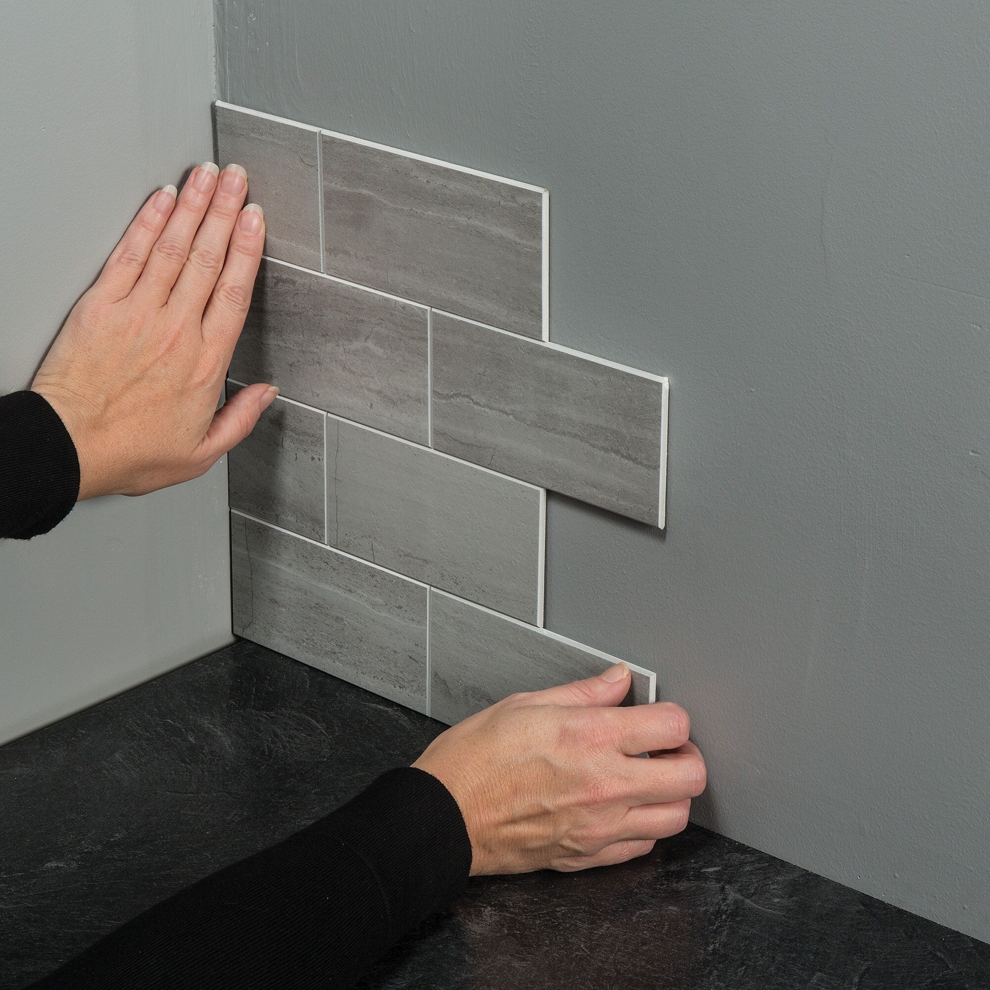 Carreaux muraux autocollants Aspect Collage