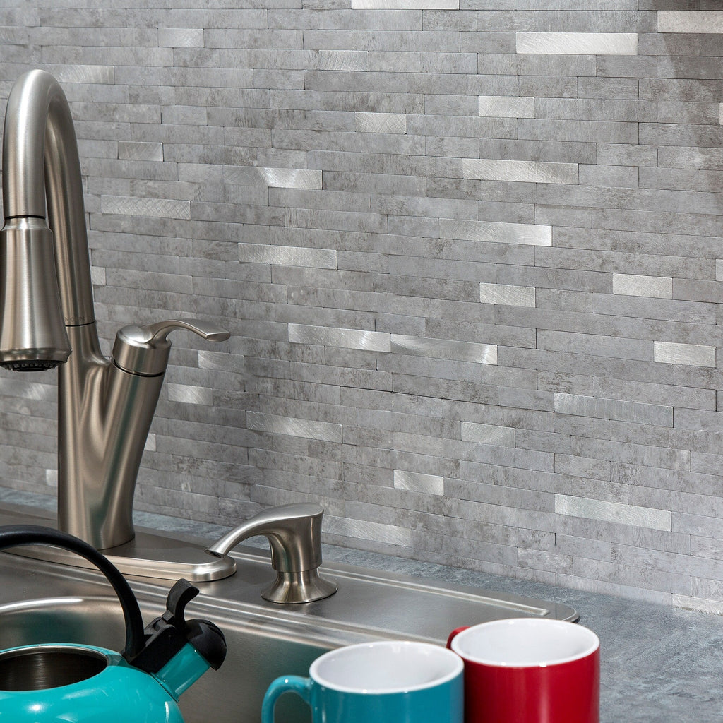 Carreaux muraux autocollants Aspect Collage