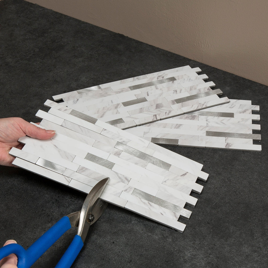 Carreaux muraux autocollants Aspect Collage