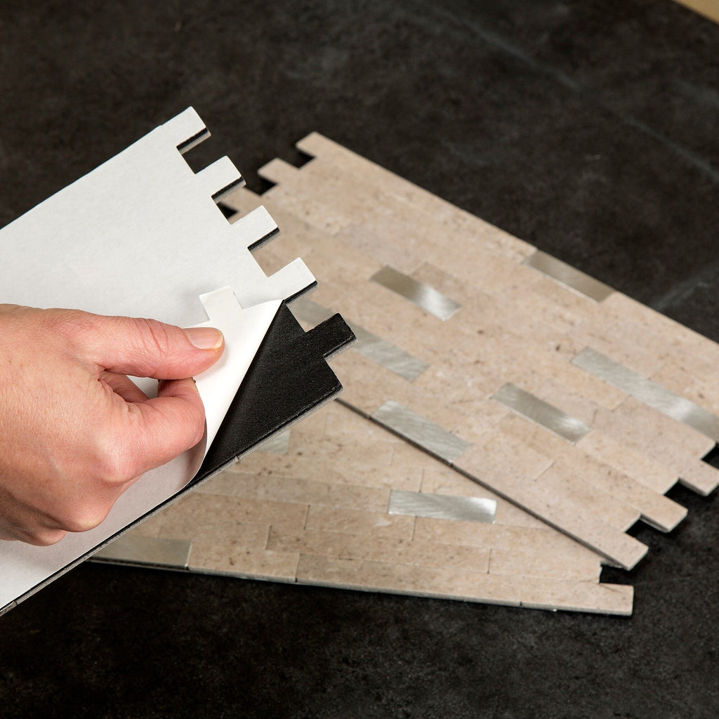 Carreaux muraux autocollants Aspect Collage