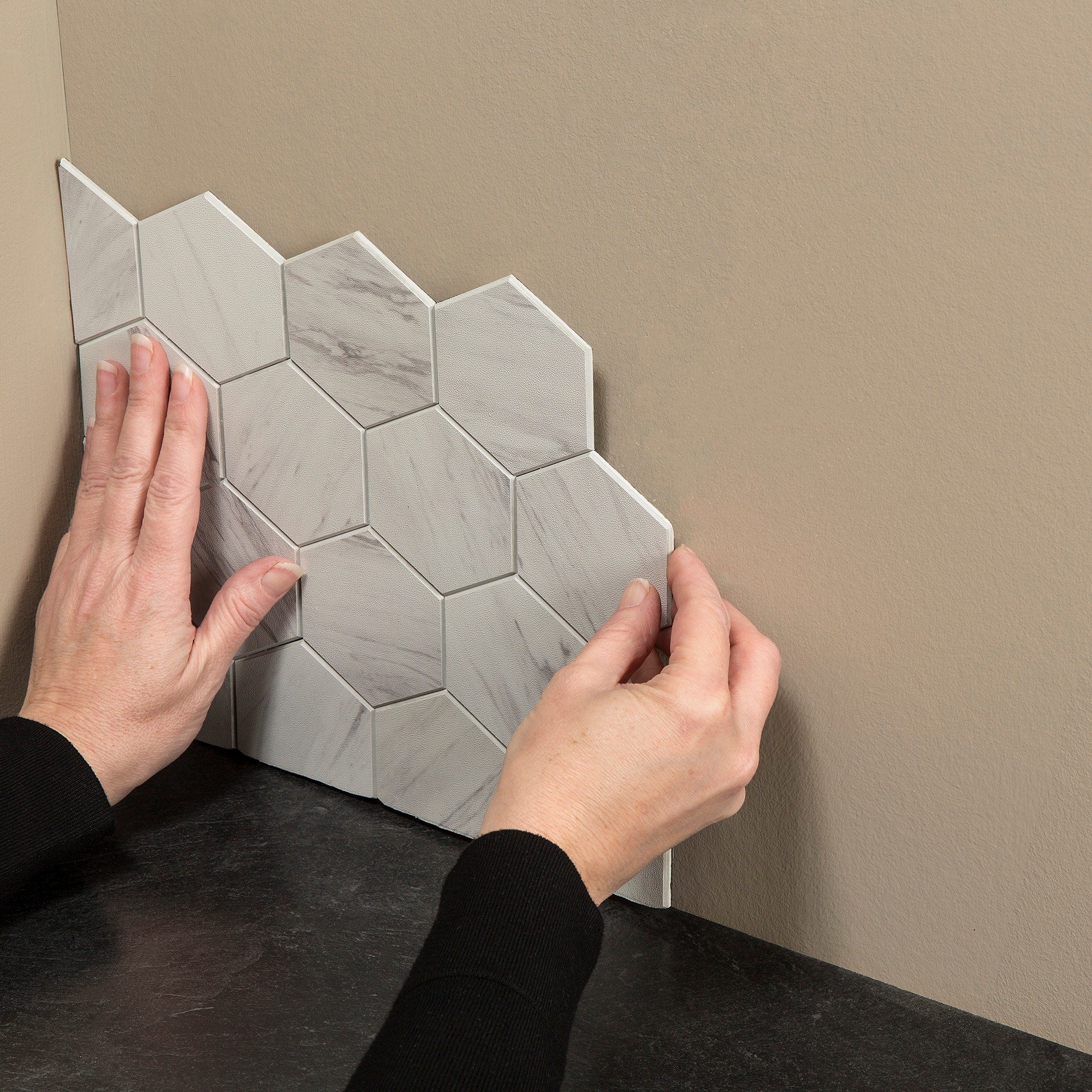 Carreaux muraux autocollants Aspect Collage