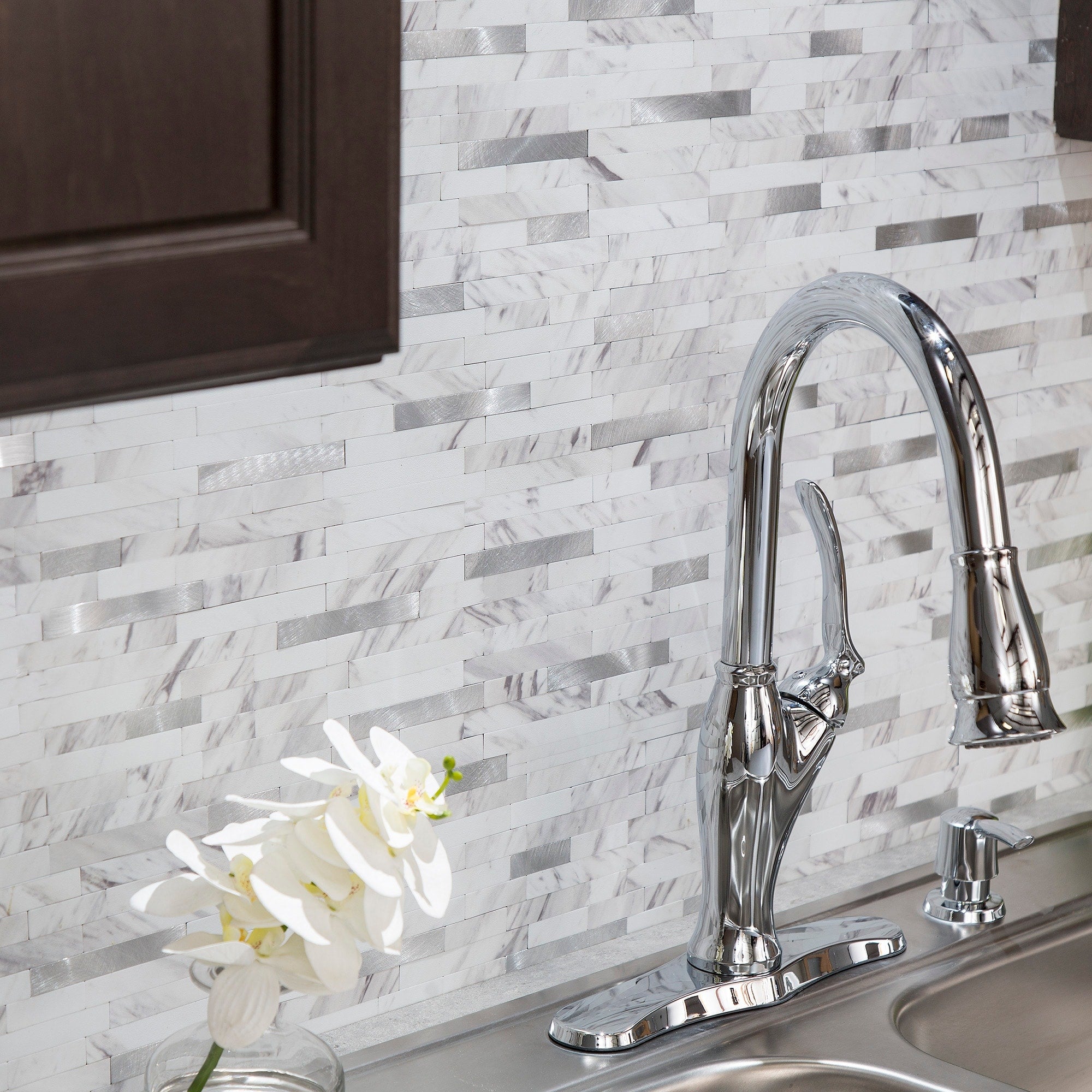 Carreaux muraux autocollants Aspect Collage