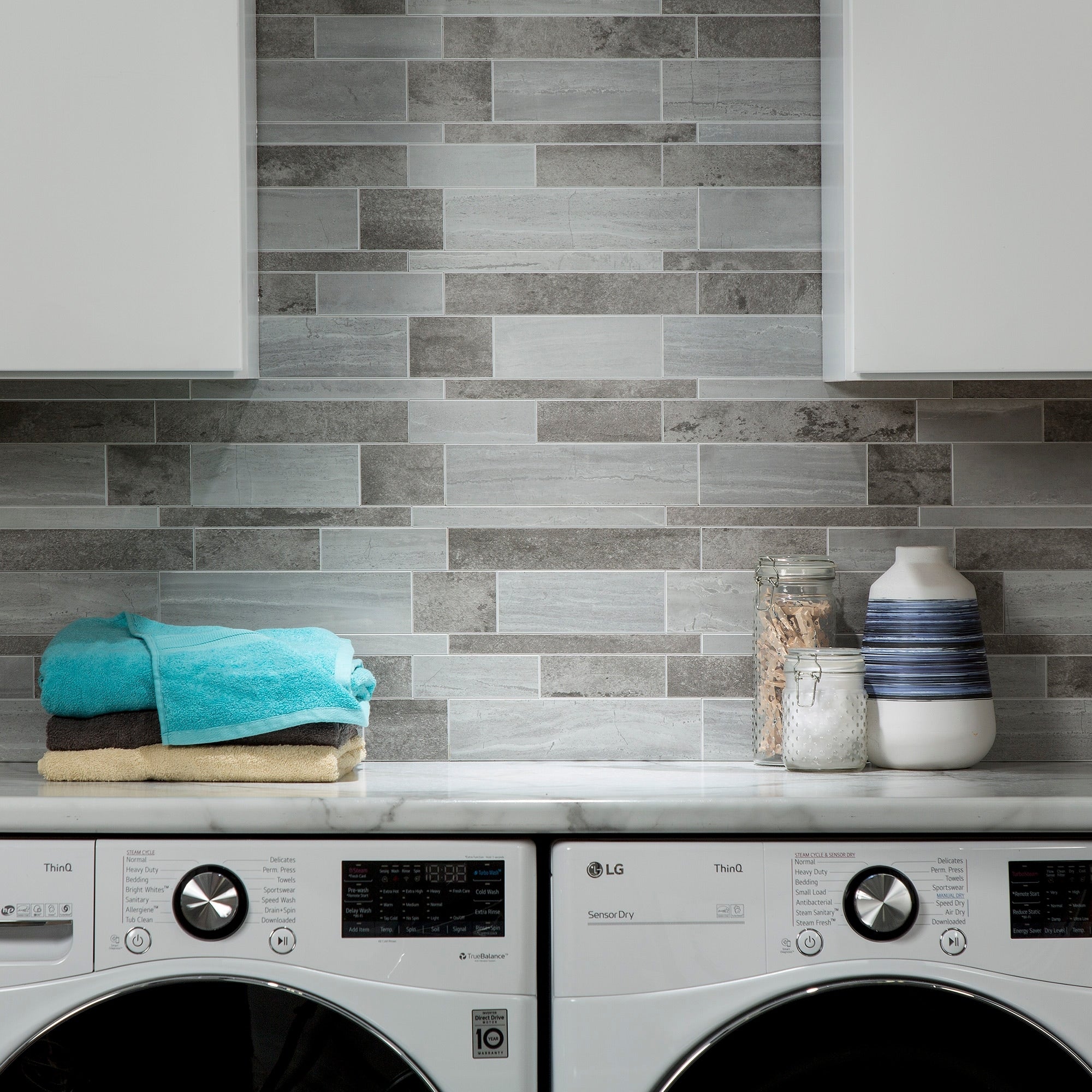 Carreaux muraux autocollants Aspect Collage