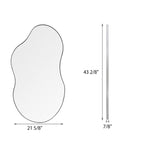 Miroir mural asymétrique ondulé de style antique