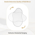 Miroir mural asymétrique ondulé de style antique