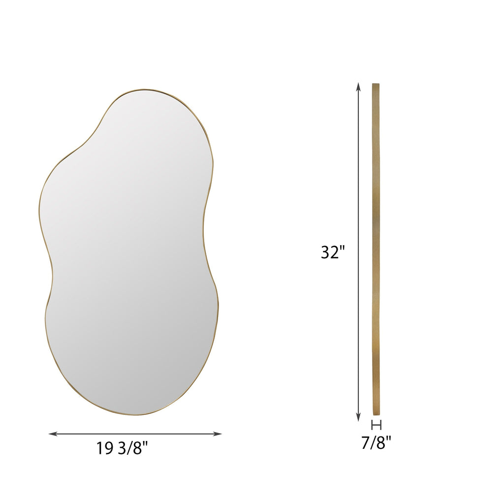 Miroir mural asymétrique ondulé de style antique