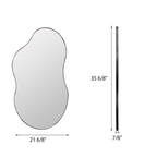 Miroir mural asymétrique ondulé de style antique