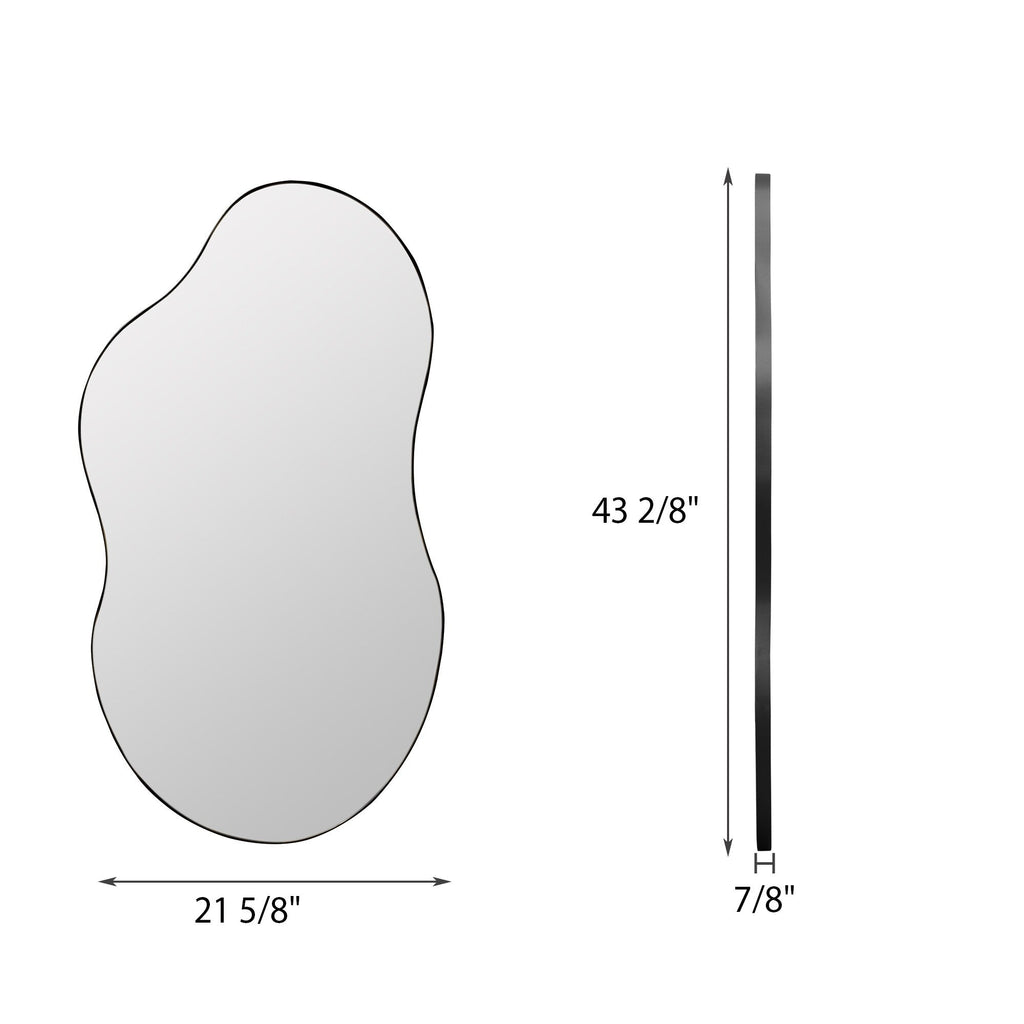 Miroir mural asymétrique ondulé de style antique