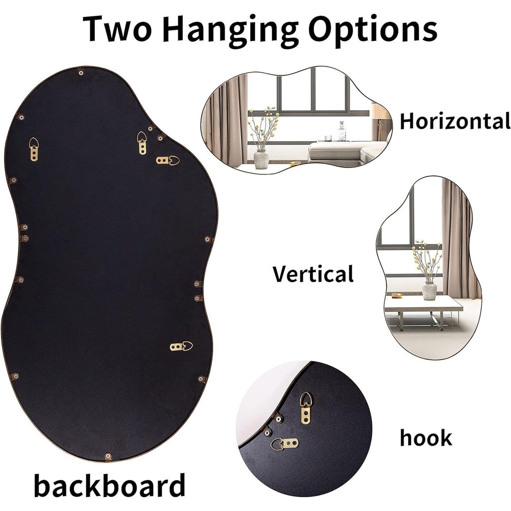 Miroir mural asymétrique ondulé de style antique