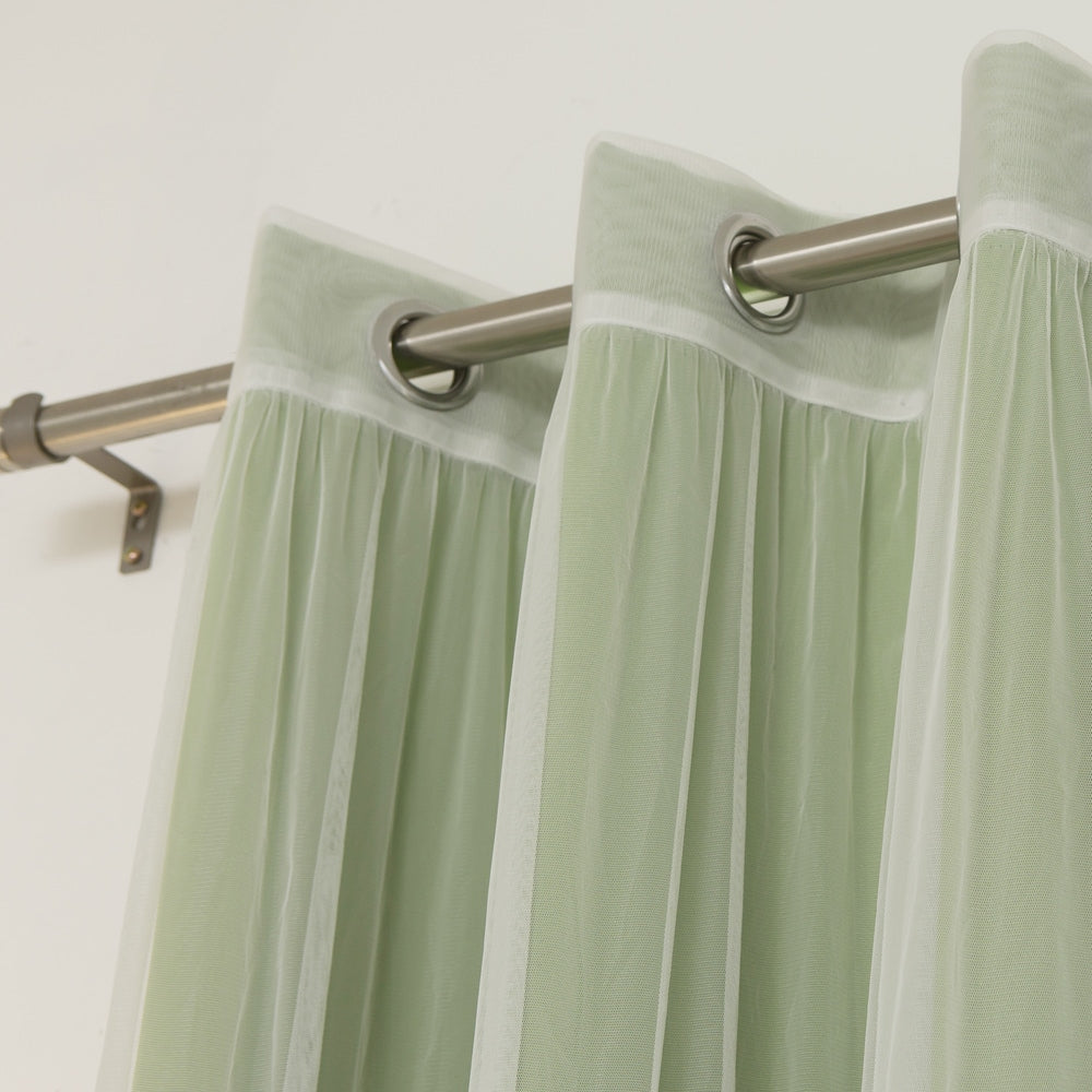 Ensemble de 4 panneaux de rideaux occultants transparents Aurora Home Mix and Match