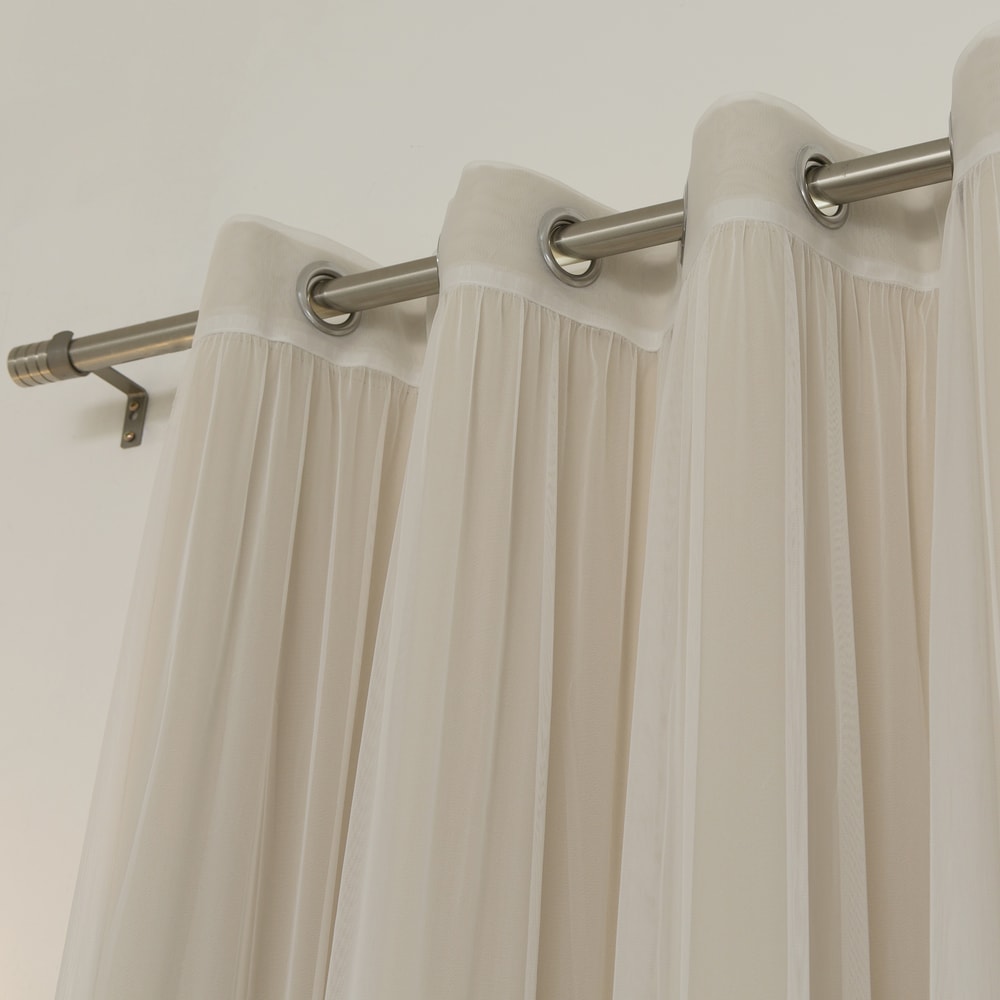 Ensemble de 4 panneaux de rideaux occultants transparents Aurora Home Mix and Match