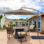 Parasol de patio décalé BONOSUKI de 10 pieds, parasol suspendu d'extérieur