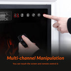 Cheminée électrique Bossin 43 avec manteau, insert de cheminée électrique de 23 pouces, meuble TV autonome avec foyer en bois