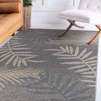 Tapis d'intérieur/extérieur à motif de feuilles de palmier des Bahamas