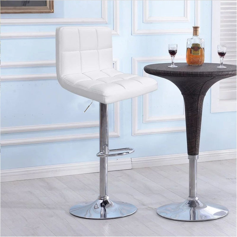 Tabourets de bar pivotants sans accoudoirs, réglables, en cuir PU, lot de 2