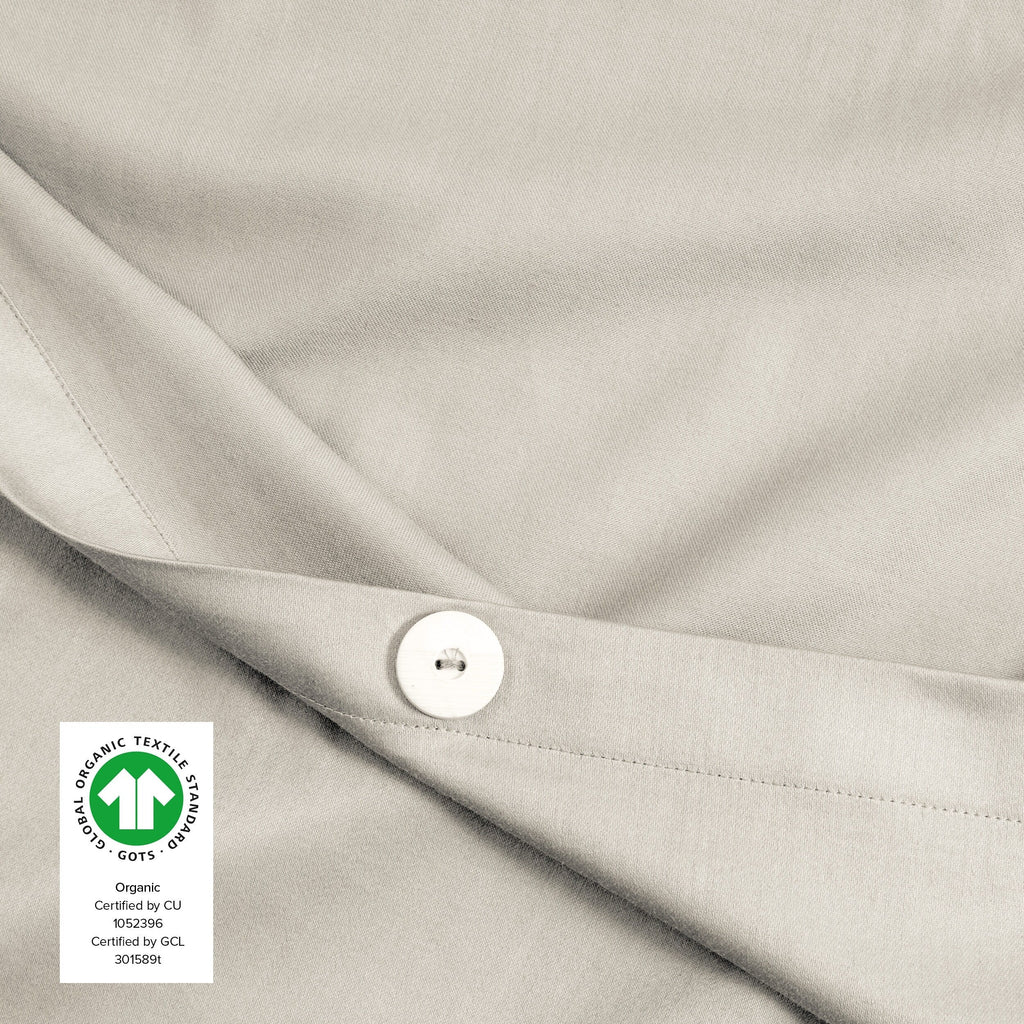 Parure de lit Bare Home en coton biologique - Tissage satiné lisse