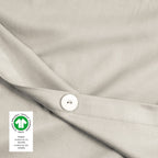 Parure de lit Bare Home en coton biologique - Tissage satiné lisse