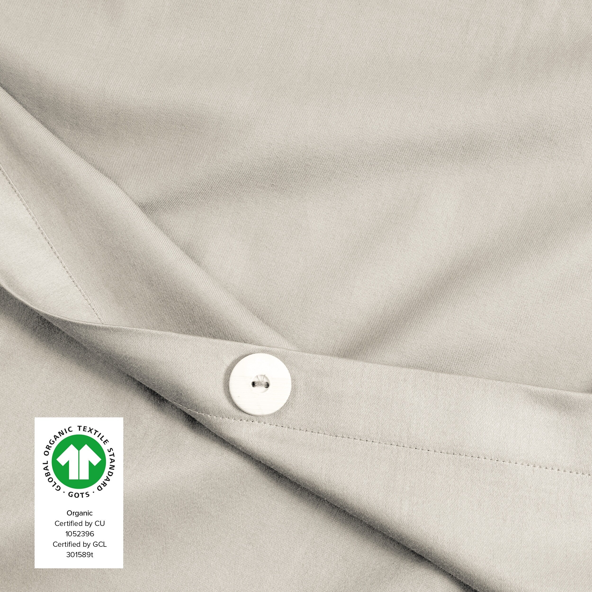 Parure de lit Bare Home en coton biologique - Tissage satiné lisse