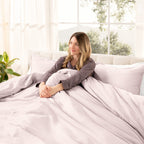 Parure de lit Bare Home en coton biologique - Tissage satiné lisse