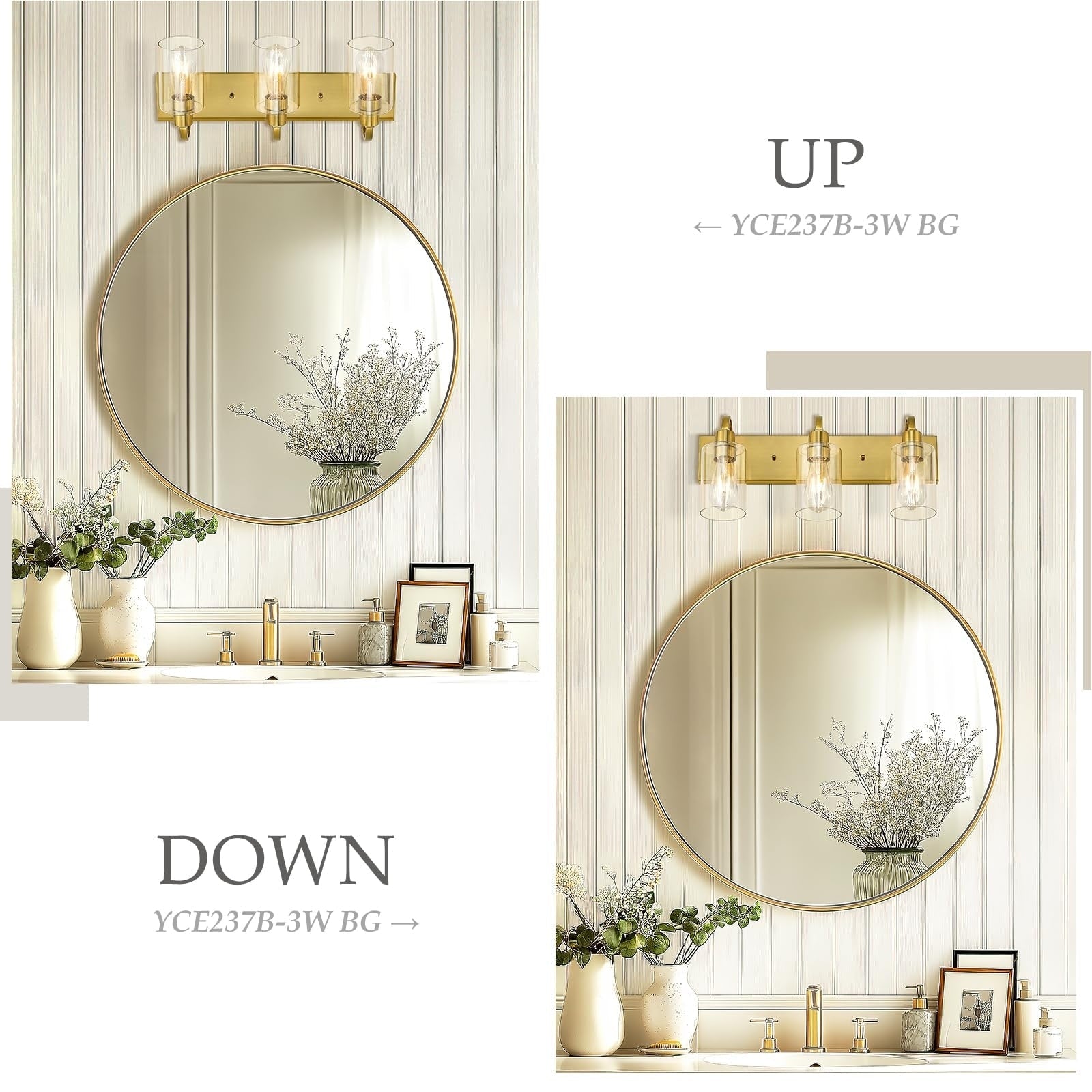 Applique murale de style ferme pour salle de bain