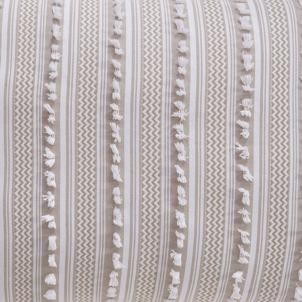 Parure de lit Angelique de Better Trends, 100 % coton, douce et moelleuse, en chenille à rayures élégantes. Lavable en machine et séchable en machine.