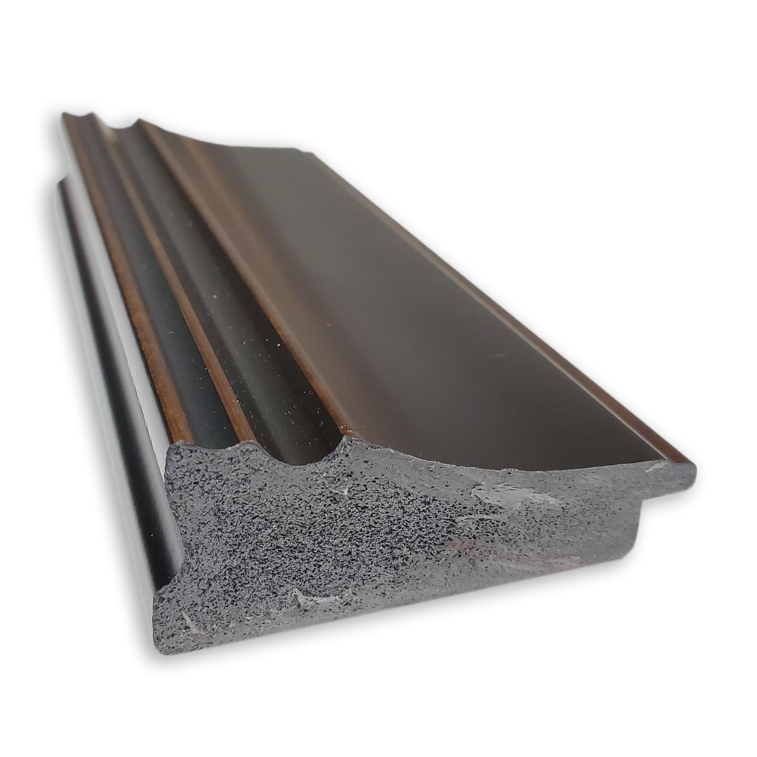 Miroir mural biseauté pour salle de bain - Cadre Trio en bronze huilé - Bronze huilé