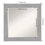 Miroir mural biseauté pour salle de bain - Cadre Vista en nickel brossé