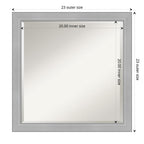 Miroir mural biseauté pour salle de bain - Cadre Vista en nickel brossé