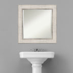 Miroir mural de salle de bain en bois biseauté - Cadre argenté Treillis - Argent Treillis