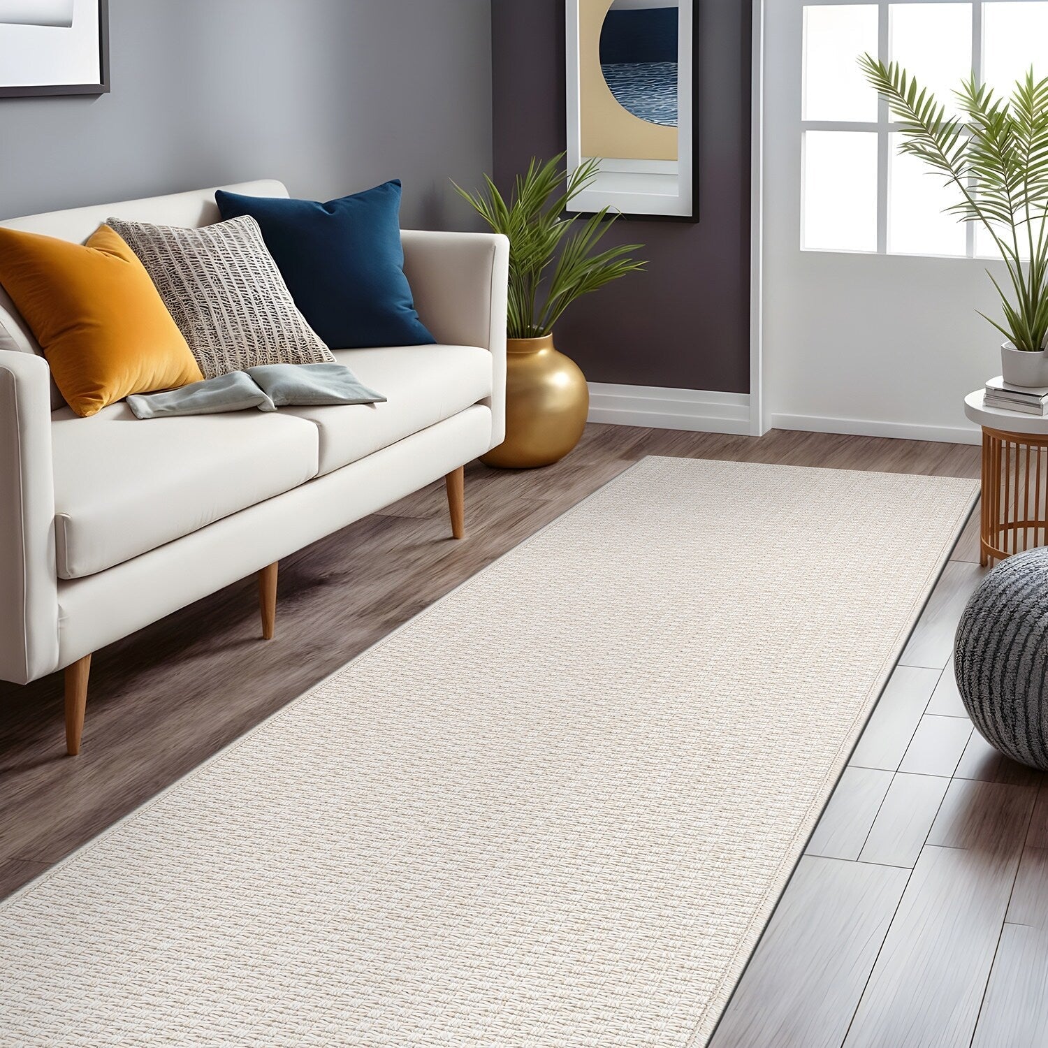 Tapis en jute Beverly Rug facile à nettoyer et ne perdant pas ses poils