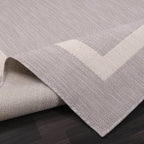 Tapis Beverly Rug moderne à bordures pour intérieur et extérieur, tapis d'extérieur pour patio, terrasse, porche