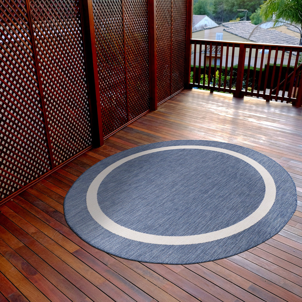 Tapis Beverly Rug moderne à bordures pour intérieur et extérieur, tapis d'extérieur pour patio, terrasse, porche