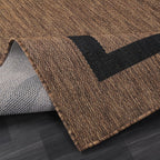 Tapis Beverly Rug moderne à bordures pour intérieur et extérieur, tapis d'extérieur pour patio, terrasse, porche