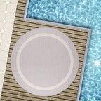 Tapis Beverly Rug moderne à bordures pour intérieur et extérieur, tapis d'extérieur pour patio, terrasse, porche