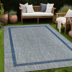 Tapis Beverly Rug moderne à bordures pour intérieur et extérieur, tapis d'extérieur pour patio, terrasse, porche