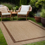 Tapis Beverly Rug moderne à bordures pour intérieur et extérieur, tapis d'extérieur pour patio, terrasse, porche