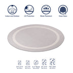 Tapis Beverly Rug moderne à bordures pour intérieur et extérieur, tapis d'extérieur pour patio, terrasse, porche