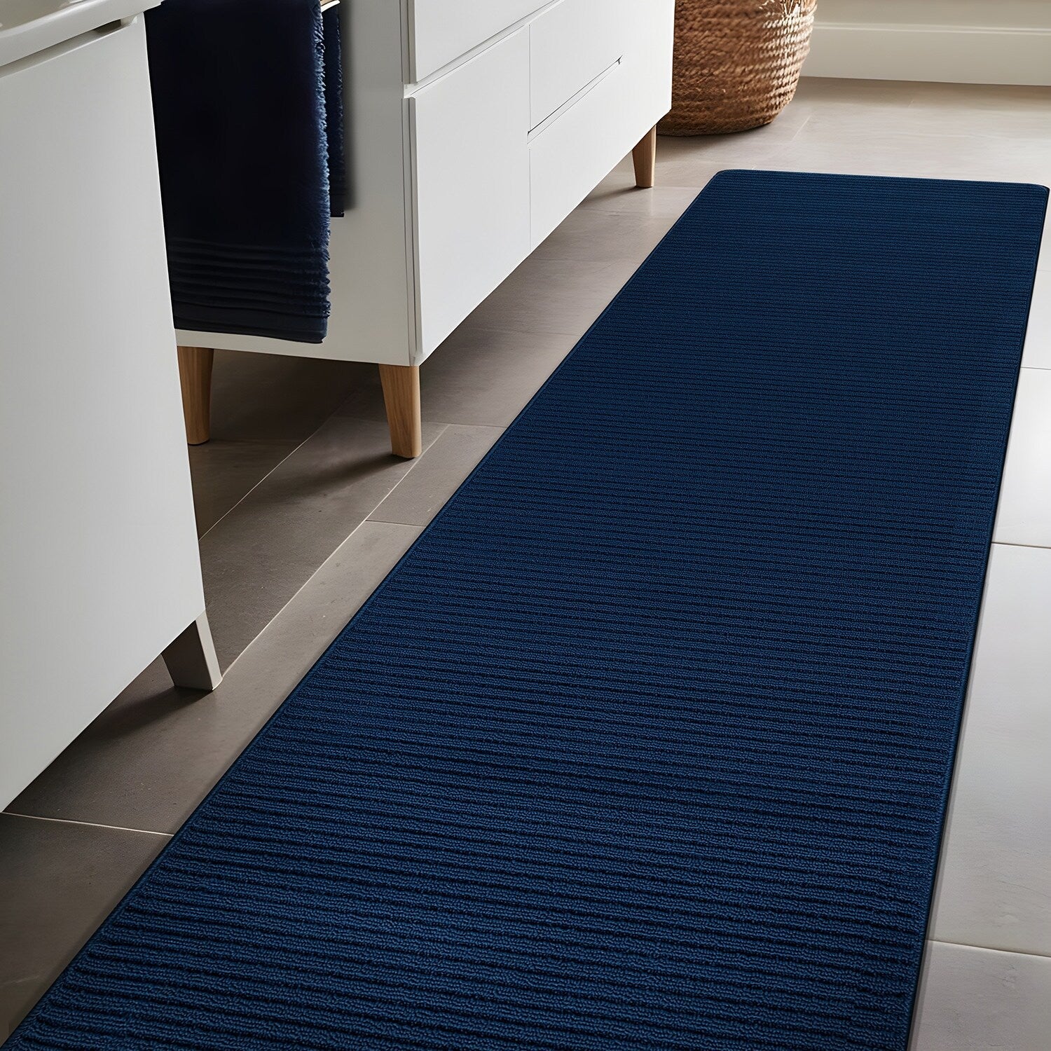 Tapis d'intérieur Beverly Rug uni, antidérapant, dos en caoutchouc, lavable