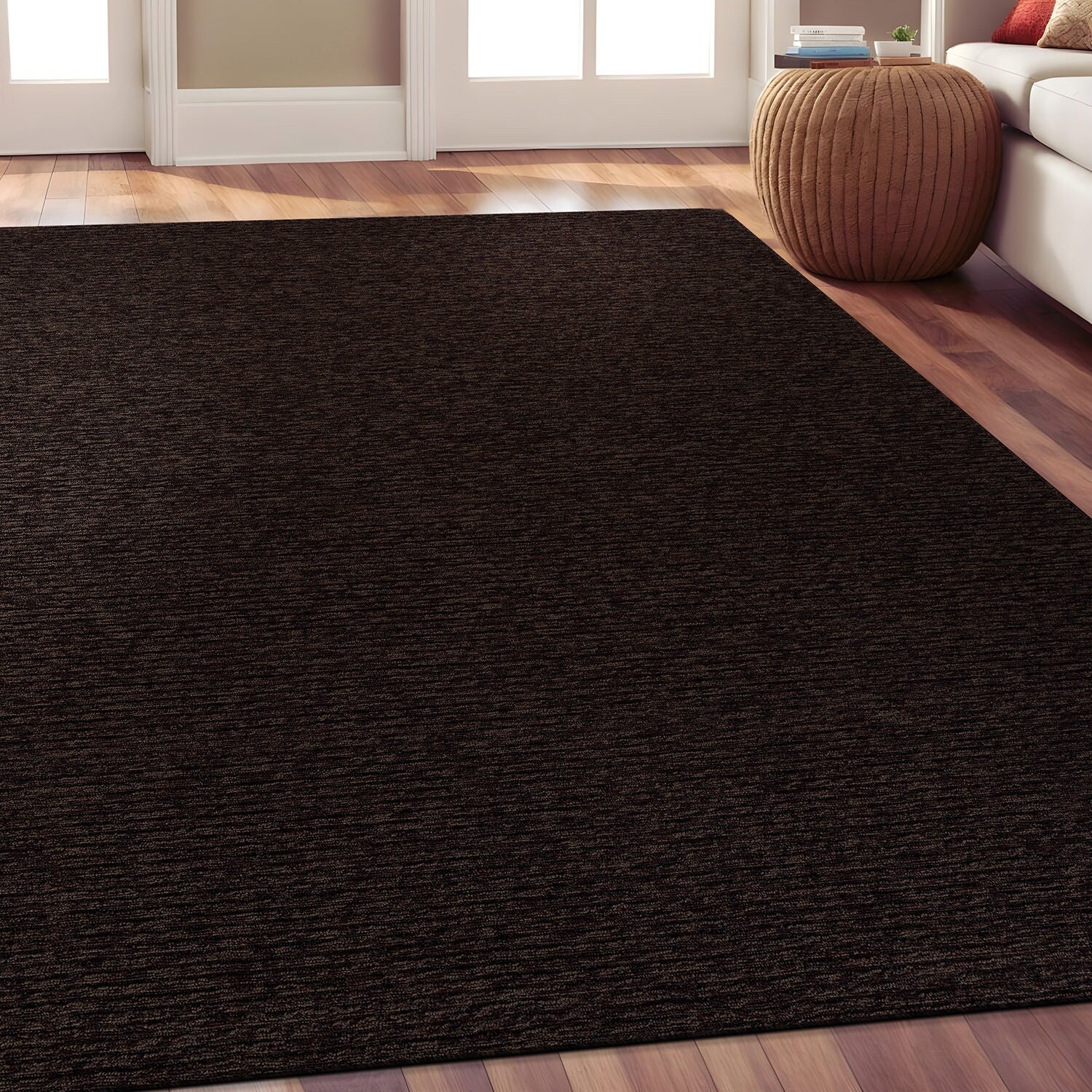 Tapis d'intérieur Beverly Rug uni, antidérapant, dos en caoutchouc, lavable