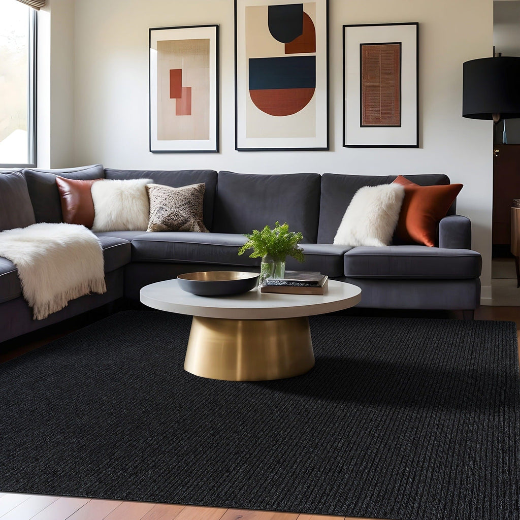 Tapis d'intérieur Beverly Rug uni, antidérapant, dos en caoutchouc, lavable