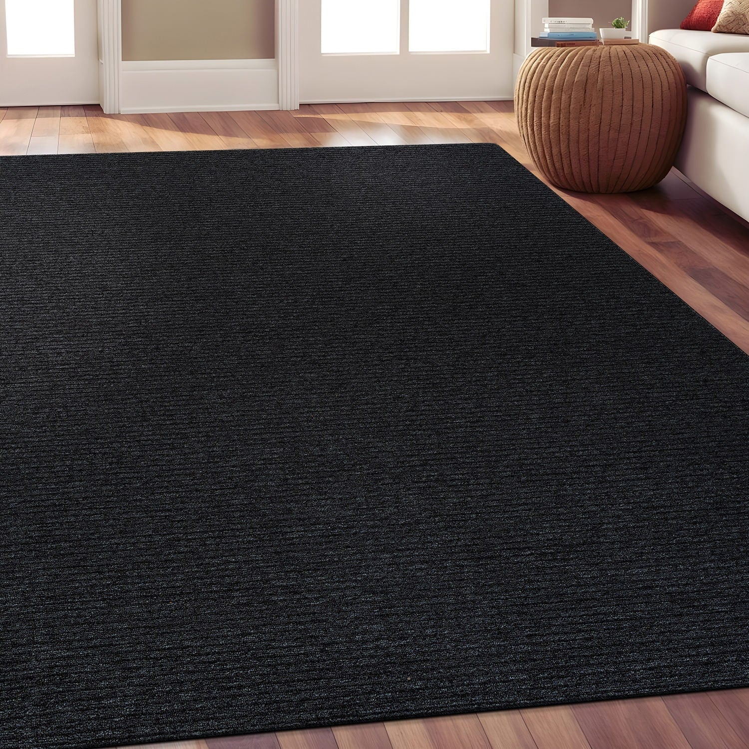Tapis d'intérieur Beverly Rug uni, antidérapant, dos en caoutchouc, lavable