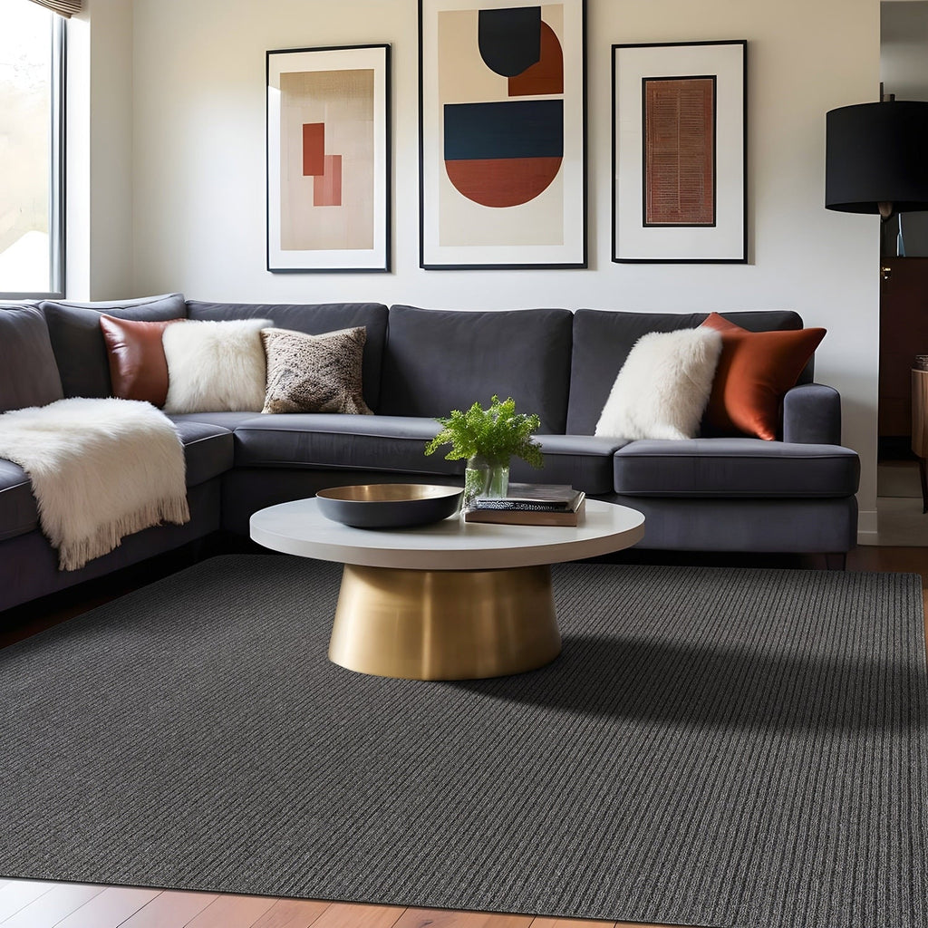 Tapis d'intérieur Beverly Rug uni, antidérapant, dos en caoutchouc, lavable