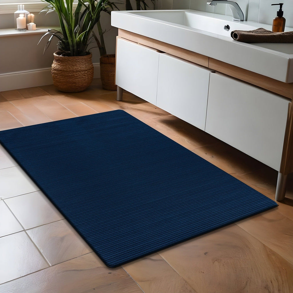 Tapis d'intérieur Beverly Rug uni, antidérapant, dos en caoutchouc, lavable