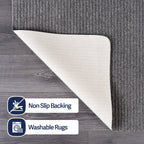 Tapis d'intérieur Beverly Rug uni, antidérapant, dos en caoutchouc, lavable