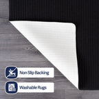 Tapis d'intérieur Beverly Rug uni, antidérapant, dos en caoutchouc, lavable