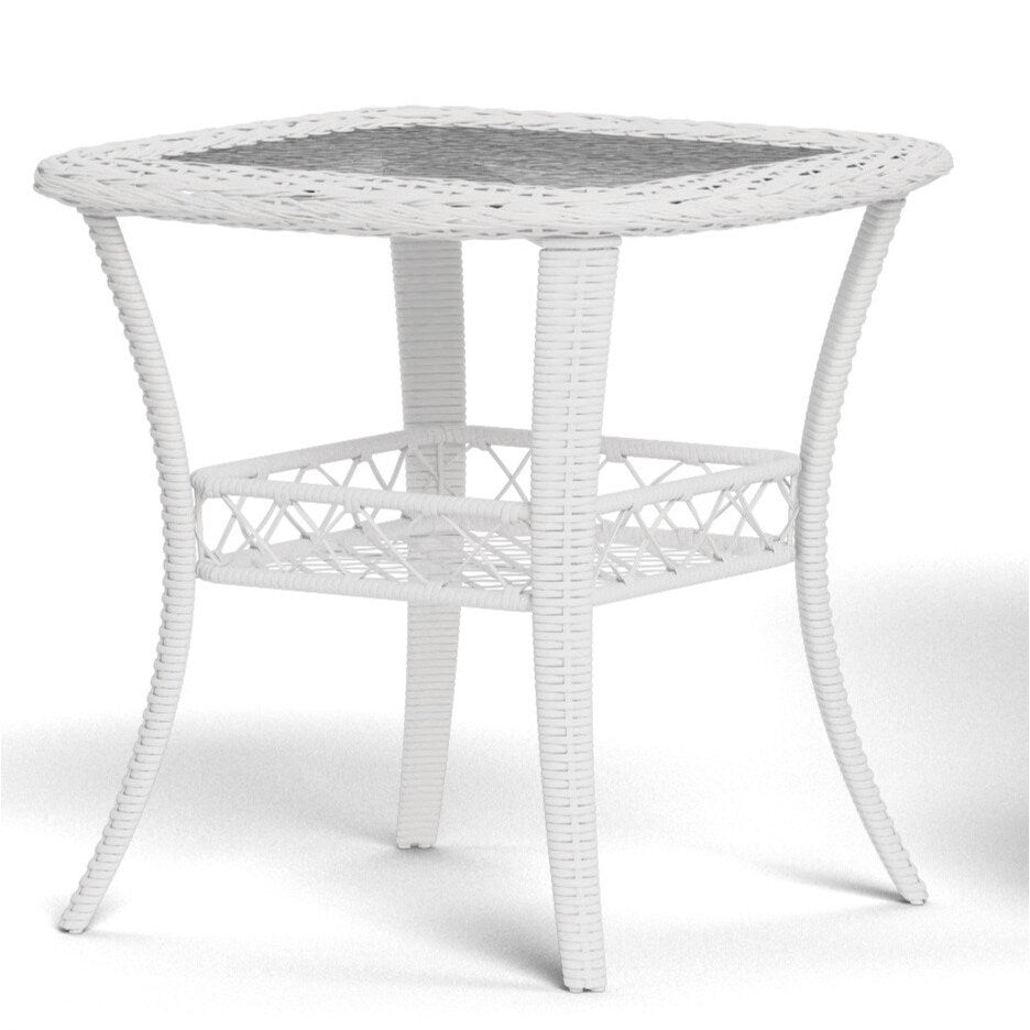 Ensemble de patio pivotant et planeur en osier Biloxi Outdoor White (3 pièces)